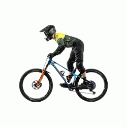Cyclist Bicycle Spinning Clockwise