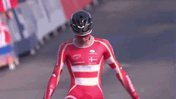 Cyclist Doing The Dab Pose GIF | GIFDB.com