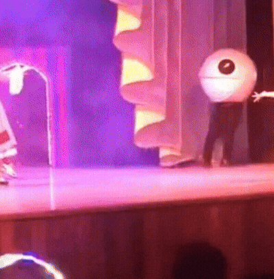 Cyclops Costume Actor On Stage GIF