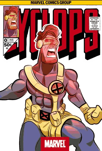 Cyclops Marvel Comic Book Cover Sticker
