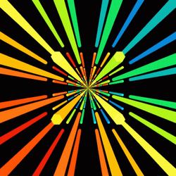 Cylindrical Colorful Optical Illusion GIF