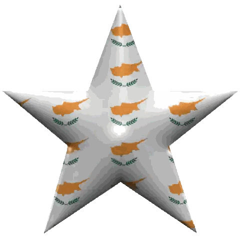 Cyprus Flag Star Sticker