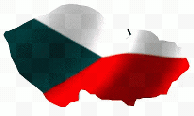 Czech Republic Map Red White Green Flag Waving GIF
