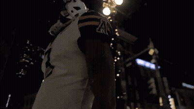 D. Evans Football Player In Helmet And Jersey GIF