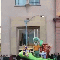 Dabbing Squidward Mascot GIF