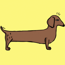 Dachshund Digital Art GIF