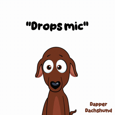 Dachshund Holding Microphone Drops Mic GIF