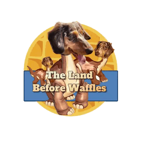 Dachshund Sign Land Before Waffles Sticker