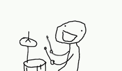 Dad Joke Stickman Drum Beat GIF