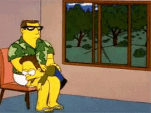 Dad Spanking Son The Simpsons GIF