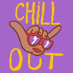 Daddy Chill Out Cartoon Hand Wearing Shades GIF