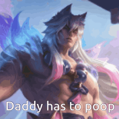 Daddy Has To Poop Text GIF