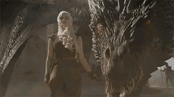 Daenerys Targaryen Emilia Clarke Dragon By Her Side GIF