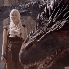 Daenerys Targaryen Emilia Clarke Guarded By Dragon GIF