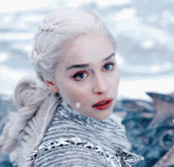 Daenerys Targaryen Emilia Clarke Look Up Snow GIF