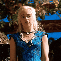 Daenerys Targaryen Emilia Clarke Pretty In Blue Dress GIF