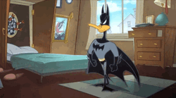 Daffy Duck As Batman GIF