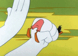 Daffy Duck Being Spanked GIF