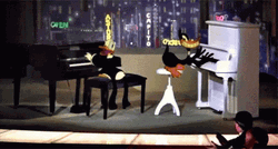 Daffy Duck & Donald Playing GIF