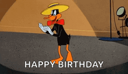 Daffy Duck Greeting Happy Birthday GIF