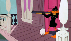 Daffy Duck Gun Anime Loop GIF
