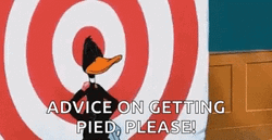 Daffy Duck On Target Board GIF