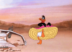 Daffy Wearing A Grand Skirt GIF
