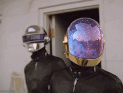 Daft Punk Glittery Helmets GIF