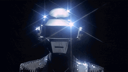 Daft Punk Grooving In Shiny Helmet GIF