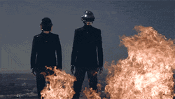 Daft Punk Music Video Burning Flames GIF
