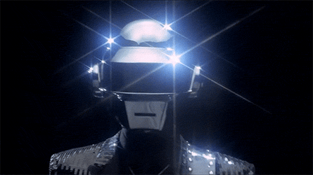 Daft Punk Sparkling Helmet Dancing GIF