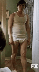 Dahmer Evan Peters Walking In Undergarment GIF