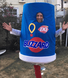 Dairy Queen Blizzard One Leg Mascot GIF