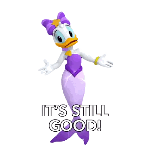 Daisy Duck In Mermaid Costume Still Good Sticker