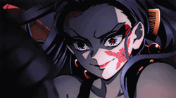 Daki Talking Steely Eyes Demon Slayer GIF