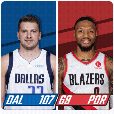 Dallas And Blazers Basketball Players GIF