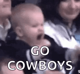 Dallas Cowboys Baby Cheering Go Cowboys GIF