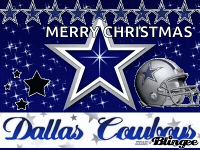 Dallas Cowboys Christmas Helmet Card GIF