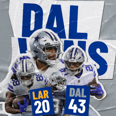 Dallas Cowboys Poster With Football Players GIF