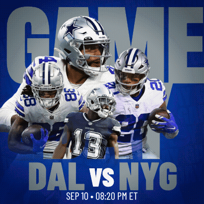 Dallas Cowboys Vs New York Giants Football Poster GIF