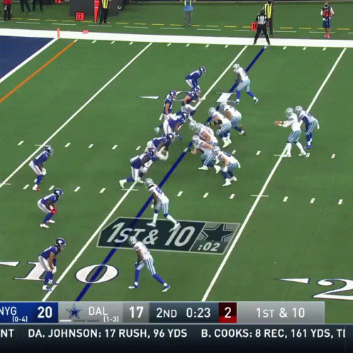 Dallas Cowboys Vs NYG Football Game GIF
