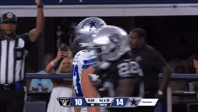 Dallas Cowboys Vs Raiders Football Game GIF