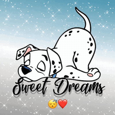 Dalmatian Dog Laying Down Sweet Dreams GIF