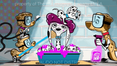 Dalmatian Dogs Taking A Bath With Property Of The Walt Disney Company EMEA GIF
