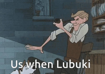 Dalmatian Jumping Over Man Saying Us When Lubuki GIF