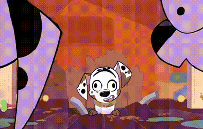 Dalmatian Standing On Tiled Floor GIF