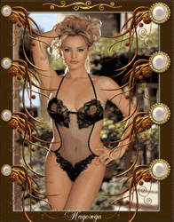 Dame Model Wearing Sexy Bikini GIF