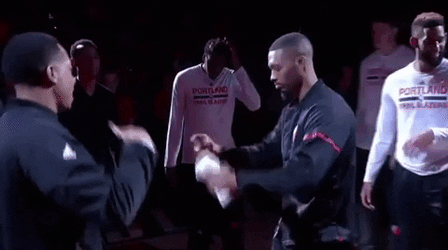 Damian Lillard Dancing Inside The Court GIF