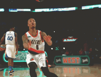 Damian Lillard Dunk Shot GIF