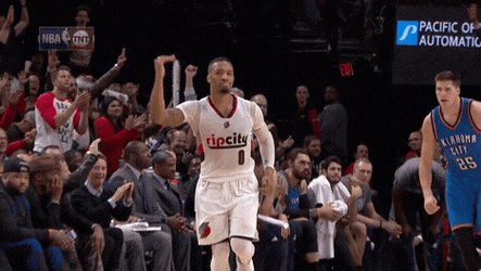 Damian Lillard Hyping The Crowd GIF